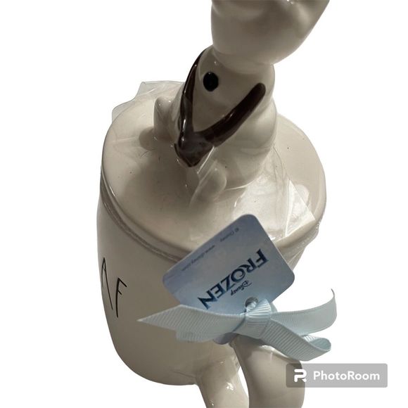 RAE DUNN Disney Frozen Olaf Artisan Mug with Olaf Snowman Lid Topper **New** - Picture 3 of 5